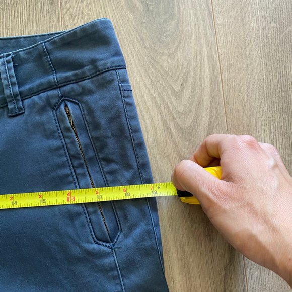 LOFT Washed Blue Cropped Cargo-Style Pants - Picture 6 of 9